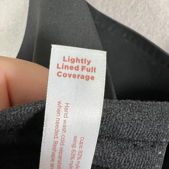 Cacique Totally Smooth Lightly Lined Full Coverage Bra Black 38F - Picture 6 of 10